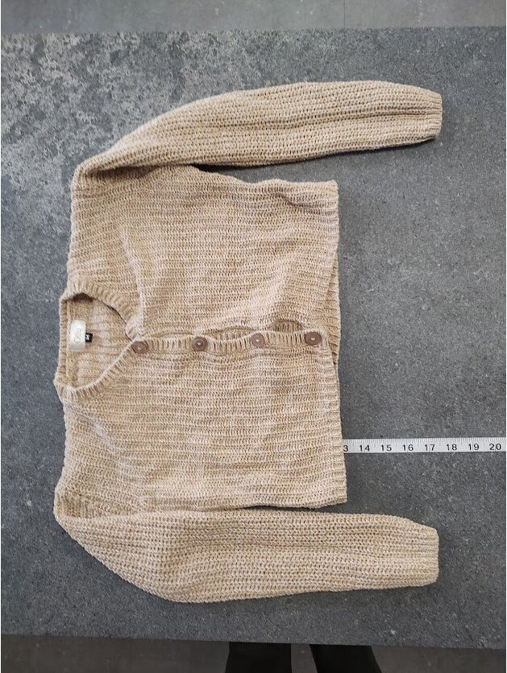 Otto Beige Crop Button-Up Knit Cardigan Sweater Medium #FallFashion #Cottagecore